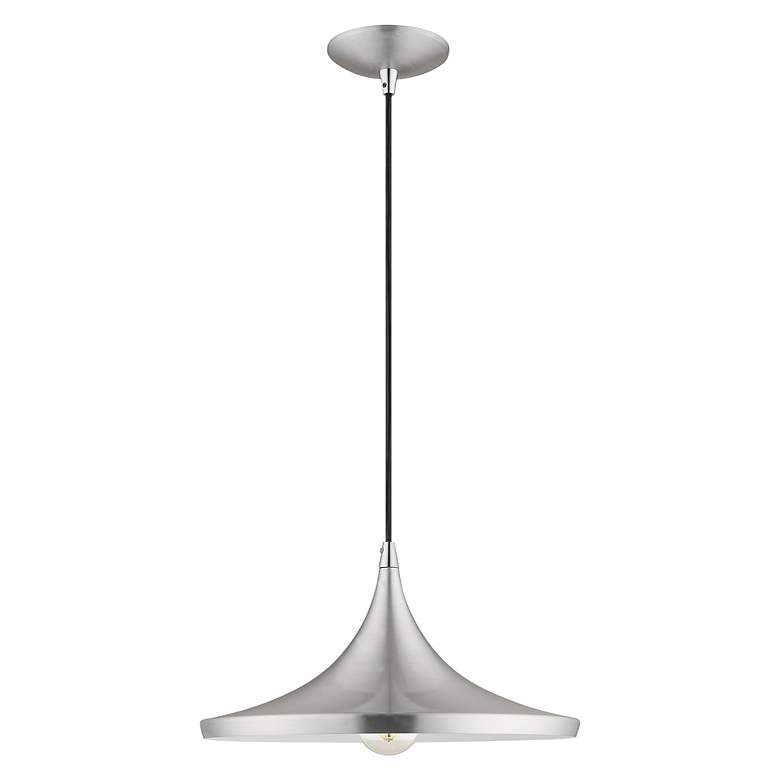 Image 3 1 Light Brushed Aluminum Mini Pendant more views