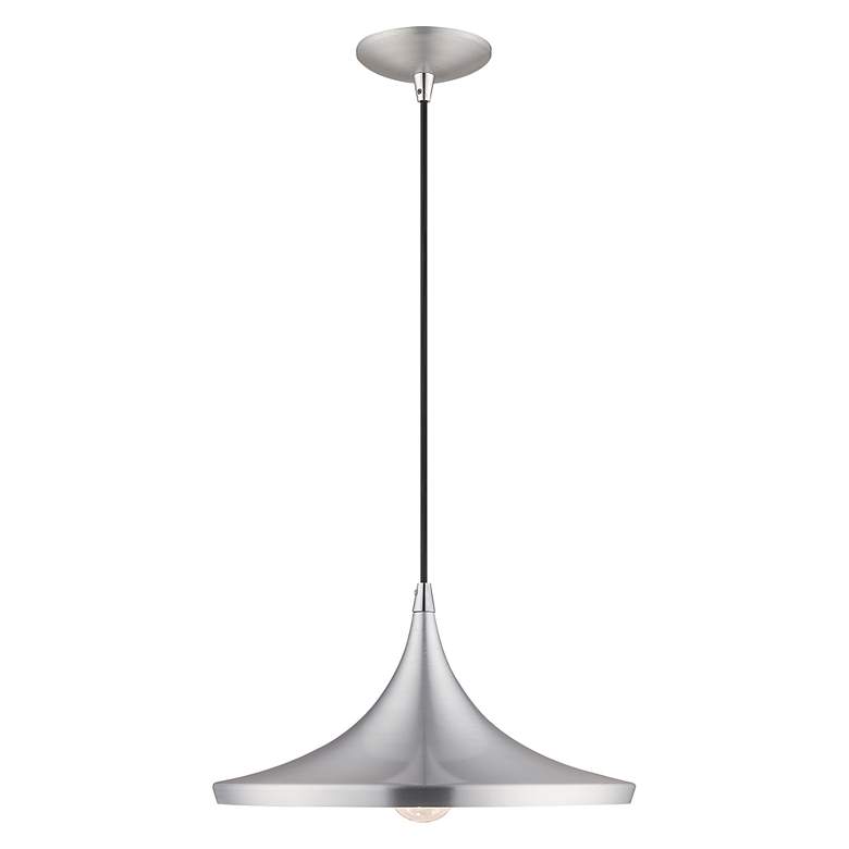 Image 4 1 Light Brushed Aluminum Mini Pendant more views
