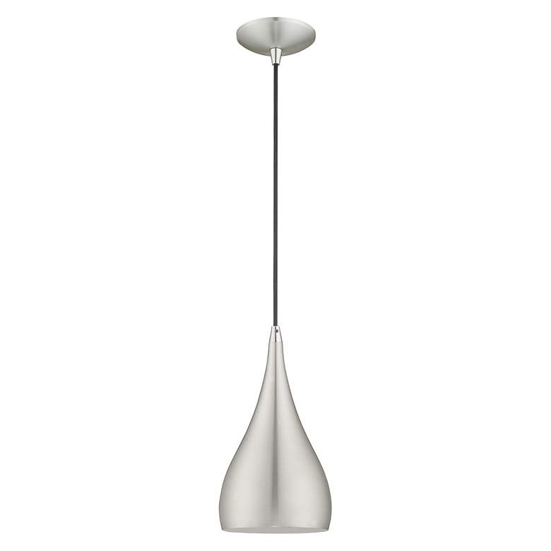 Image 3 1 Light Brushed Aluminum Mini Pendant more views