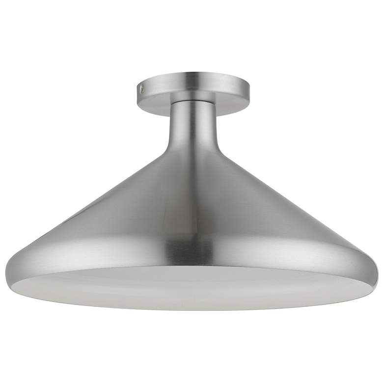 Image 1 1 Light Brushed Aluminum Semi-Flush