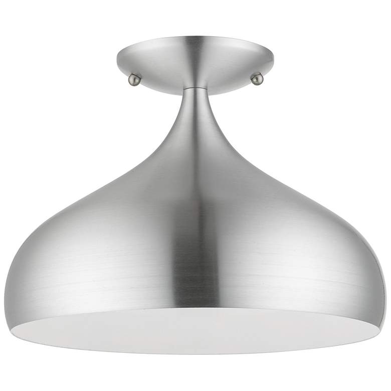 Image 1 1 Light Brushed Aluminum Semi-Flush
