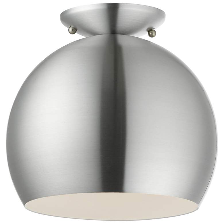 Image 1 1 Light Brushed Aluminum Semi-Flush