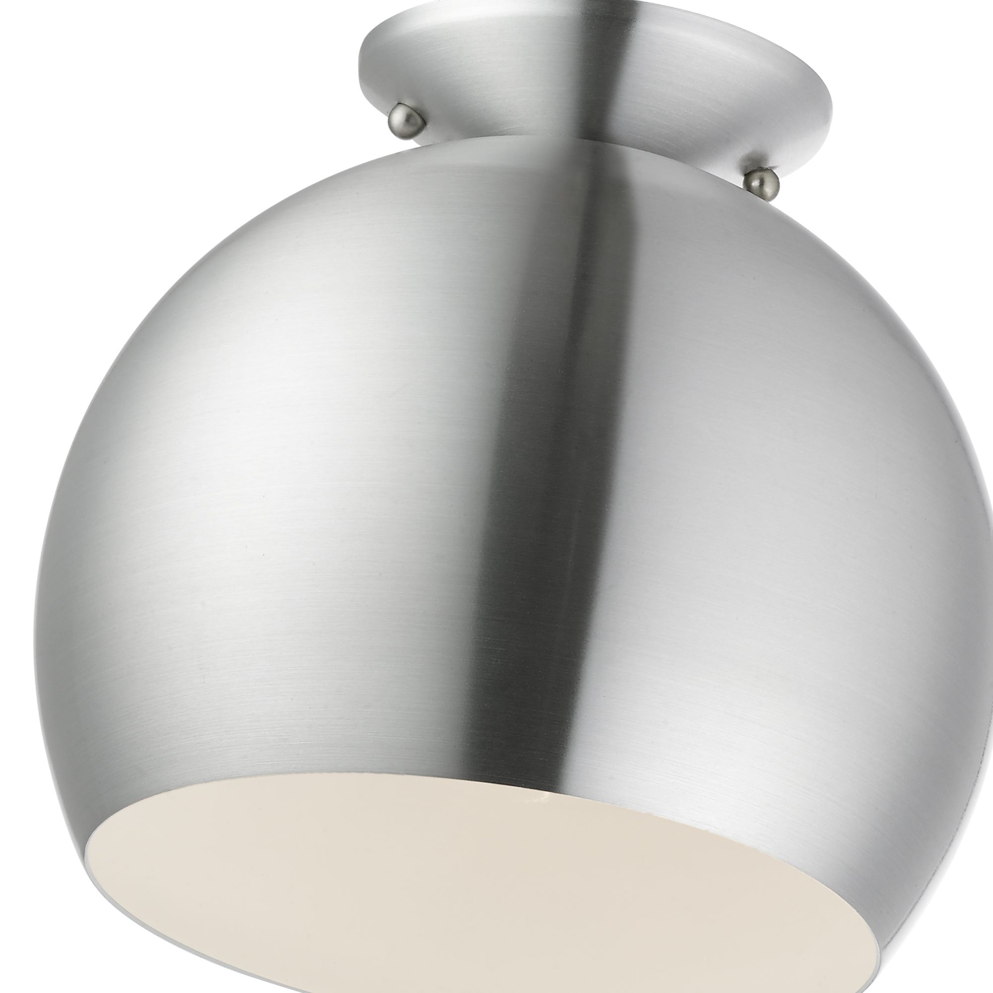 Image 6 1 Light Brushed Aluminum Semi-Flush more views
