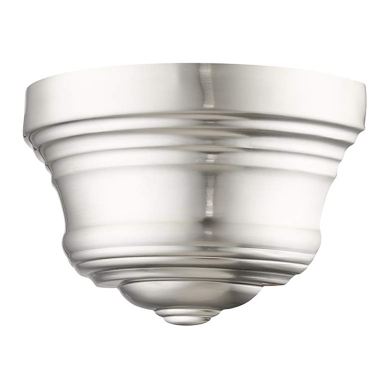 Image 5 1 Light Brushed Nickel ADA Sconce with Gold Finish Inside more views