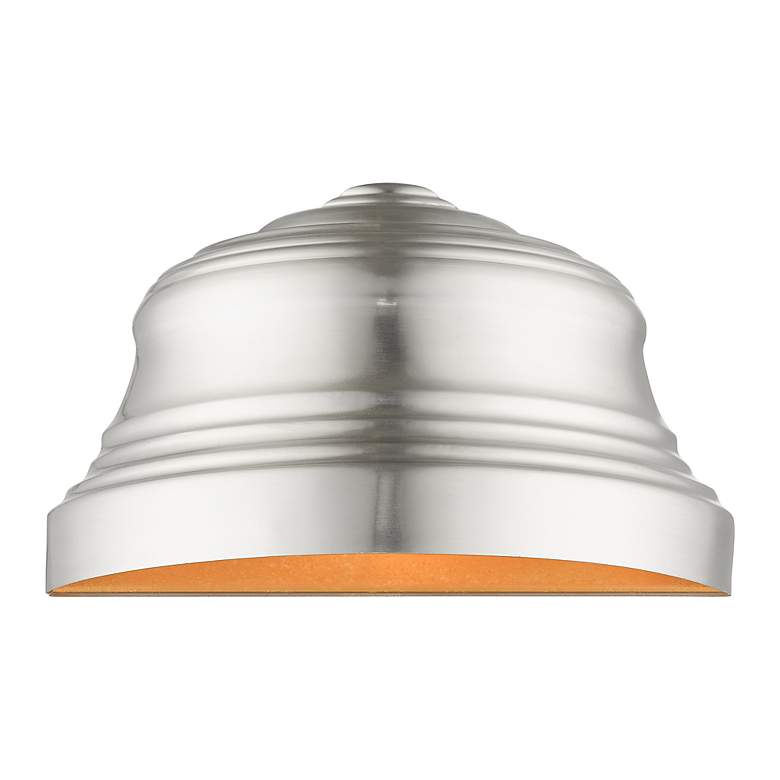 Image 7 1 Light Brushed Nickel ADA Sconce with Gold Finish Inside more views
