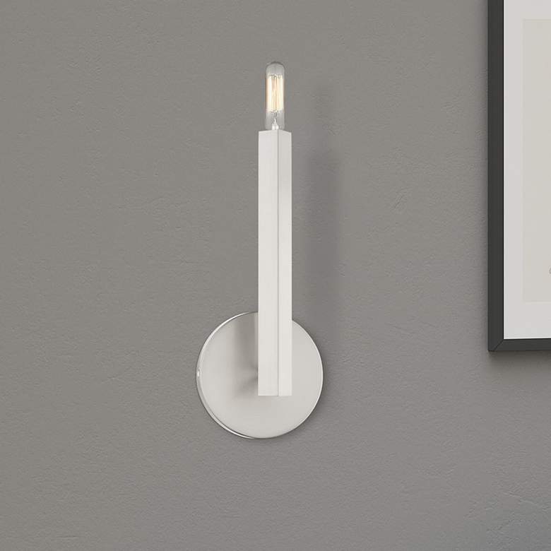 Image 1 1 Light Brushed Nickel ADA Sconce