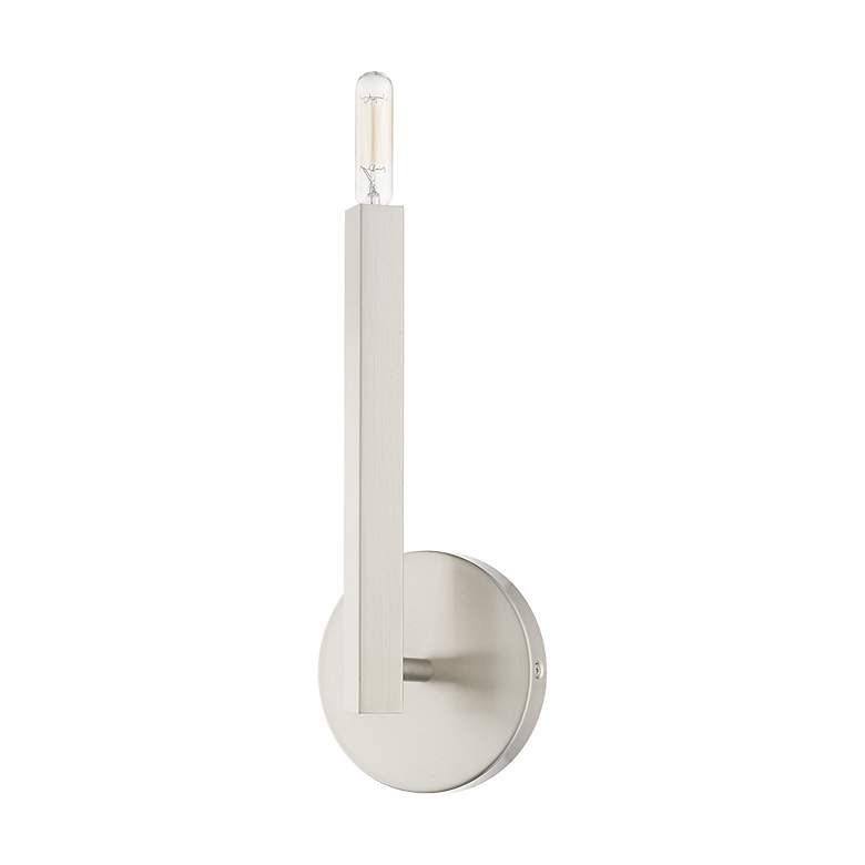 Image 3 1 Light Brushed Nickel ADA Sconce more views