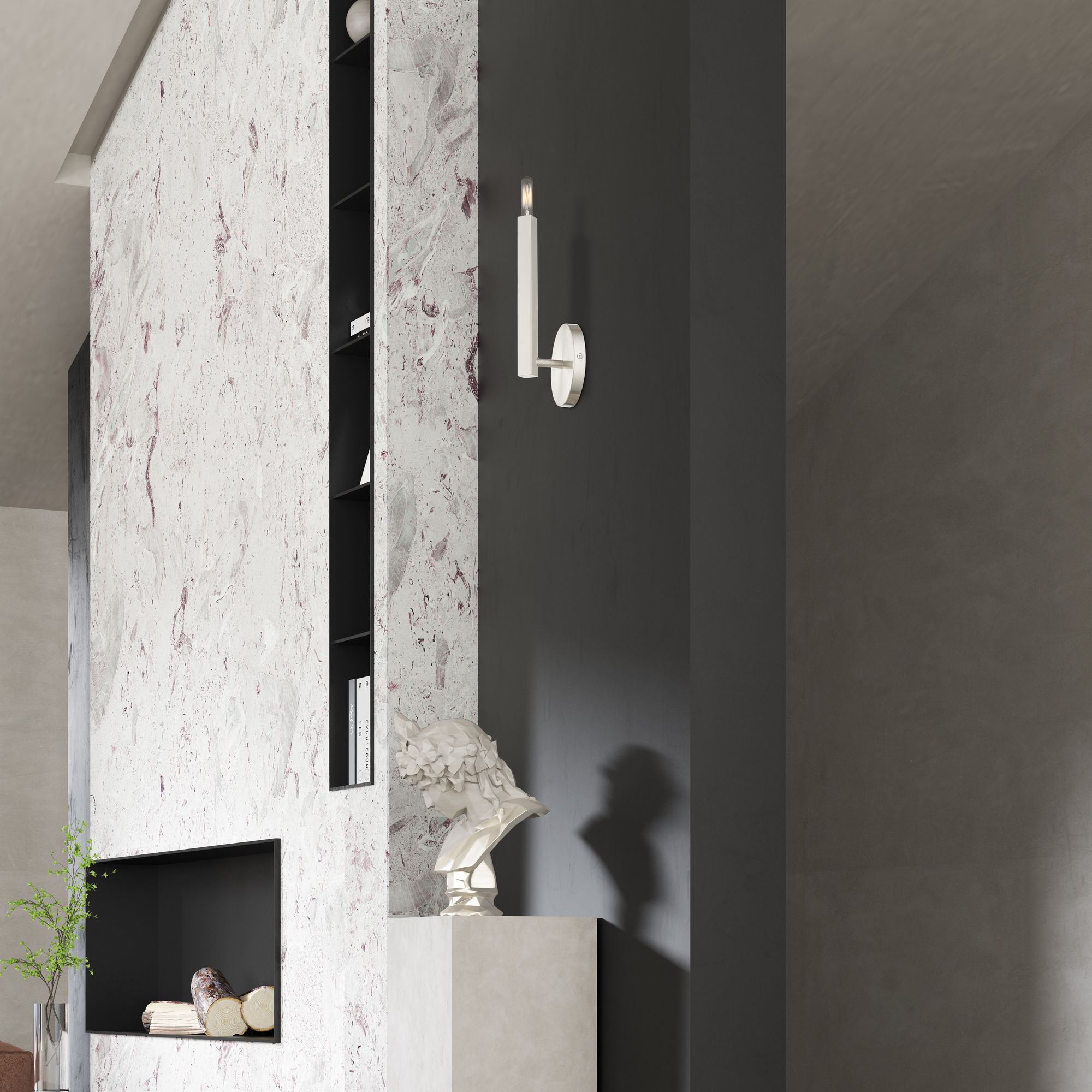 1 Light Brushed Nickel ADA Sconce