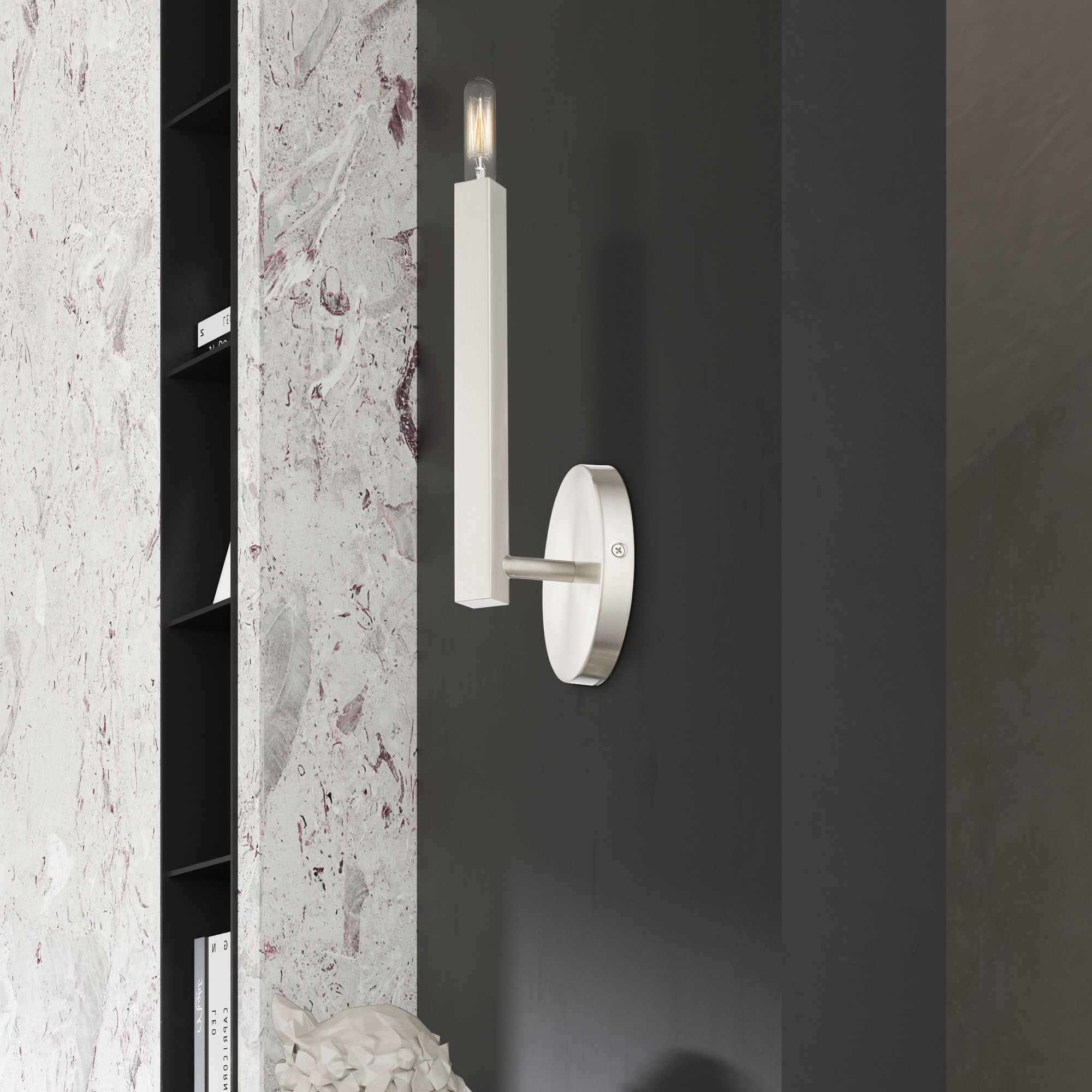 1 Light Brushed Nickel ADA Sconce