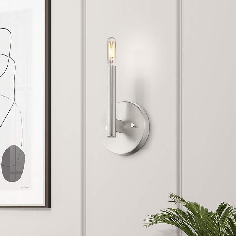 Image 1 1 Light Brushed Nickel ADA Sconce
