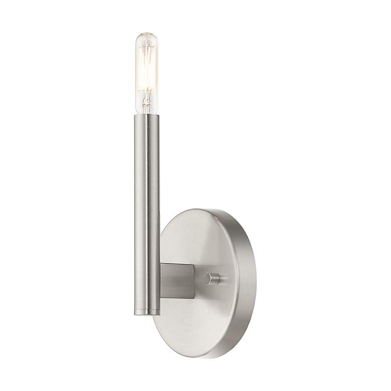 Image 6 1 Light Brushed Nickel ADA Sconce more views