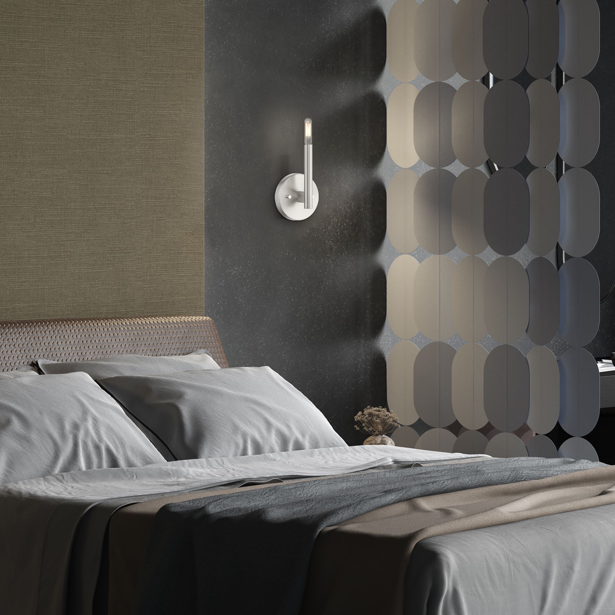 1 Light Brushed Nickel ADA Sconce