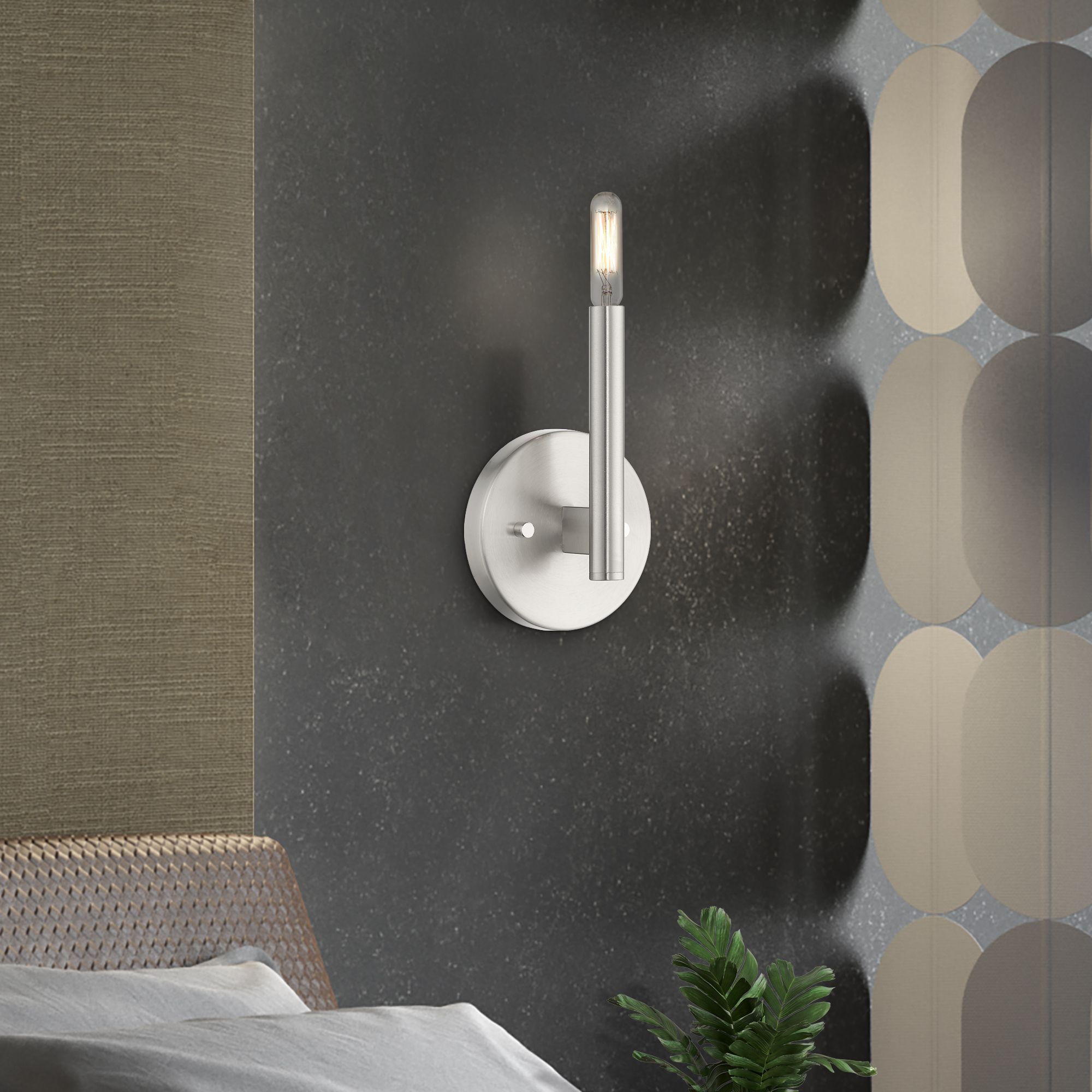 1 Light Brushed Nickel ADA Sconce