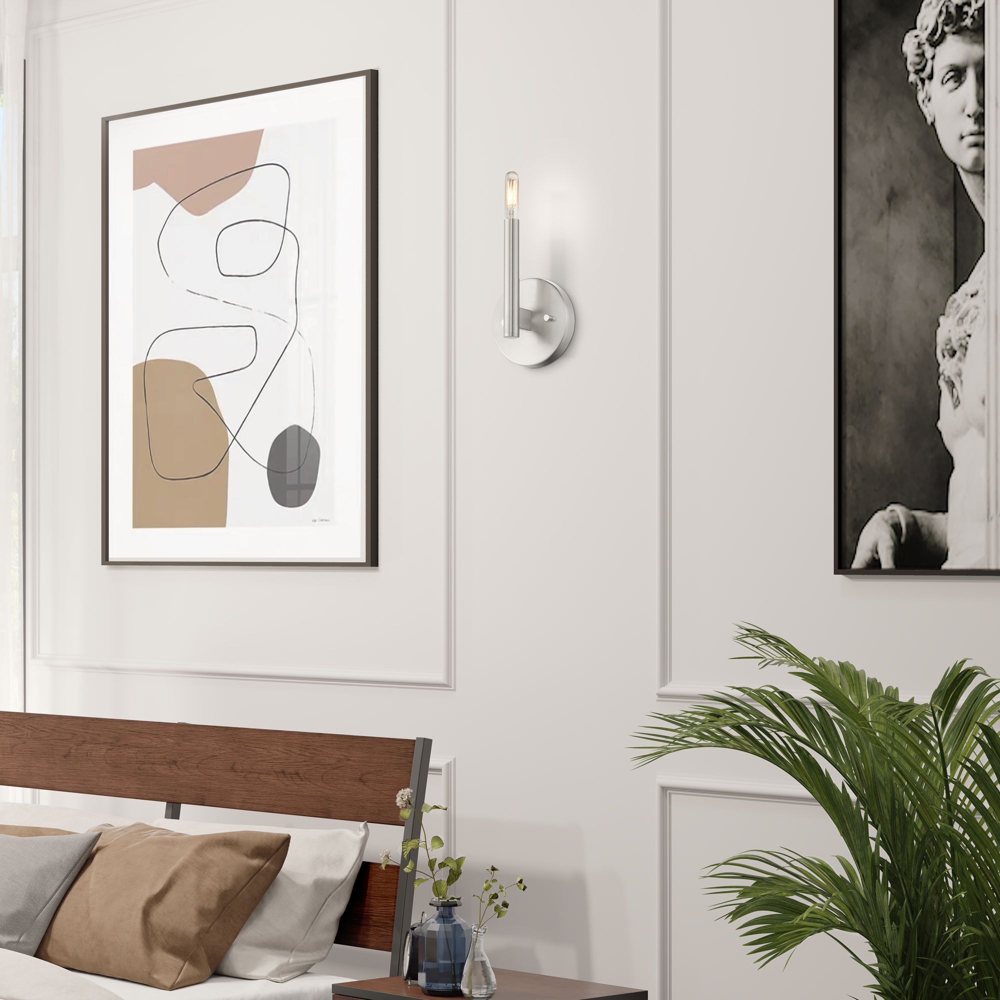 1 Light Brushed Nickel ADA Sconce