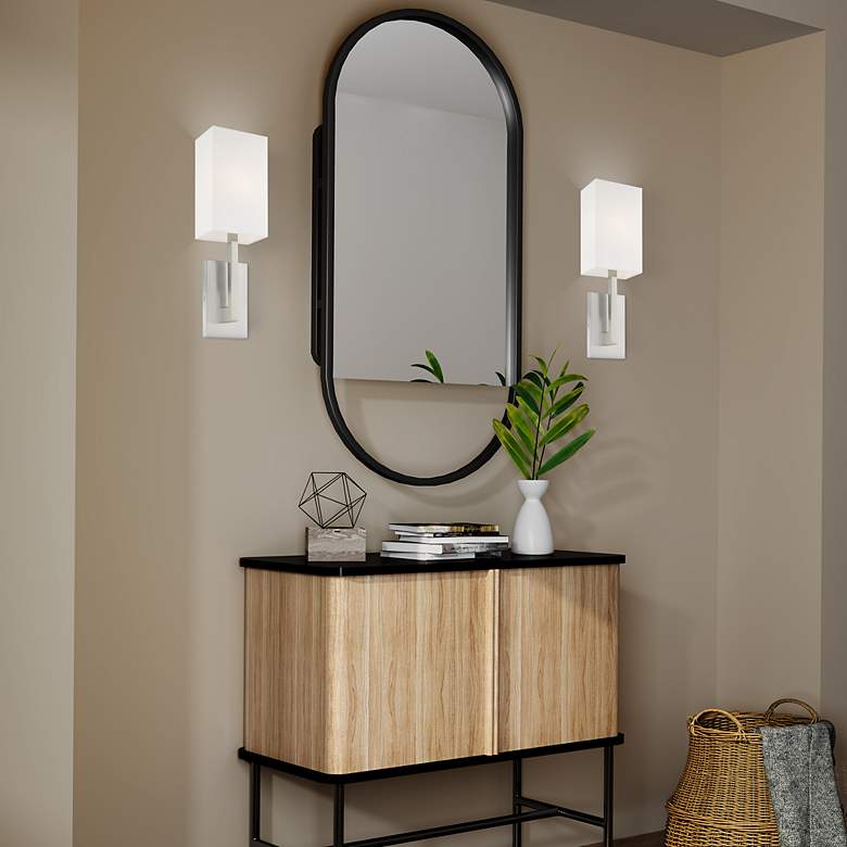 Image 6 1 Light Brushed Nickel ADA Wall Sconce more views