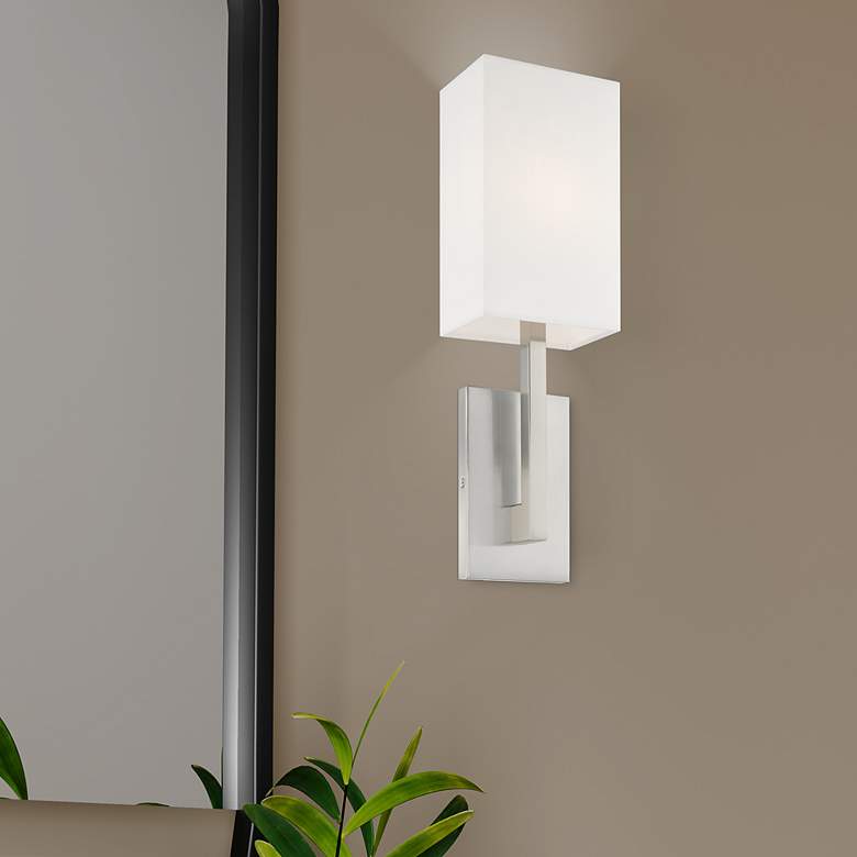 Image 7 1 Light Brushed Nickel ADA Wall Sconce more views