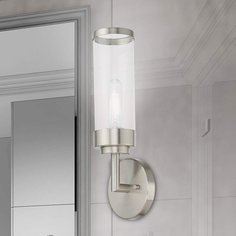 Image 1 1 Light Brushed Nickel ADA Wall Sconce