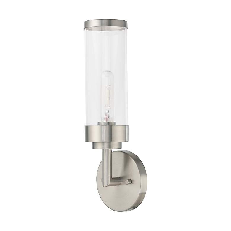 Image 3 1 Light Brushed Nickel ADA Wall Sconce more views