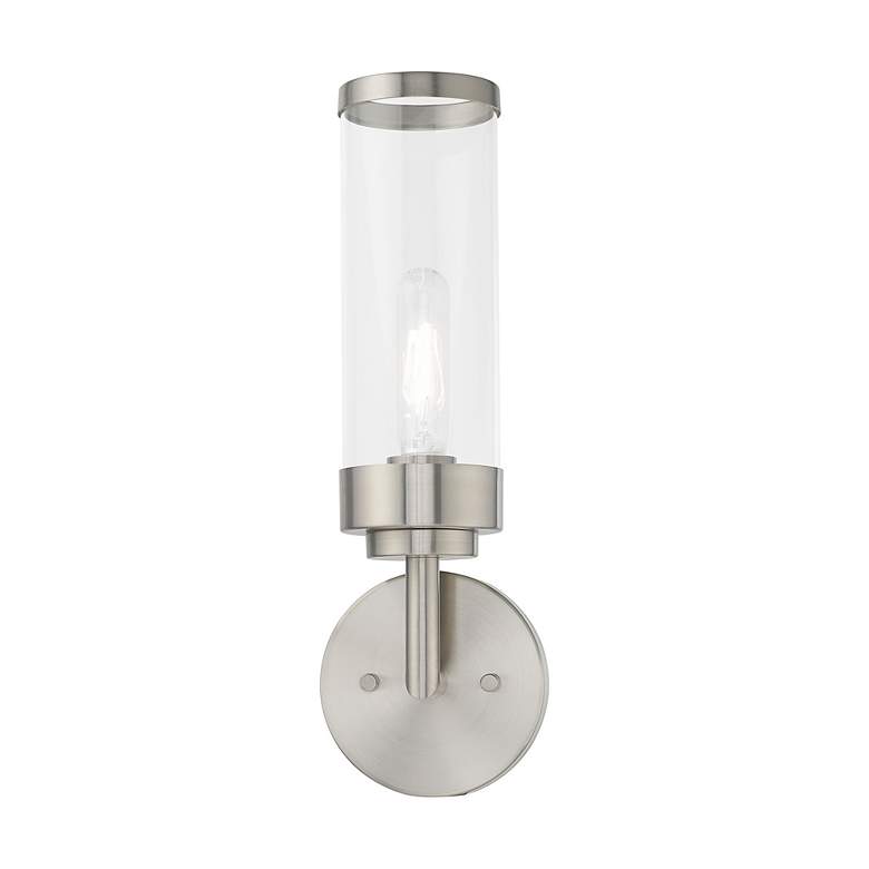 Image 4 1 Light Brushed Nickel ADA Wall Sconce more views
