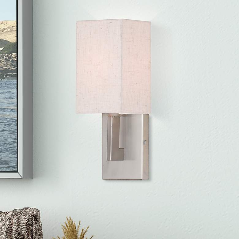 Image 1 1 Light Brushed Nickel ADA Wall Sconce