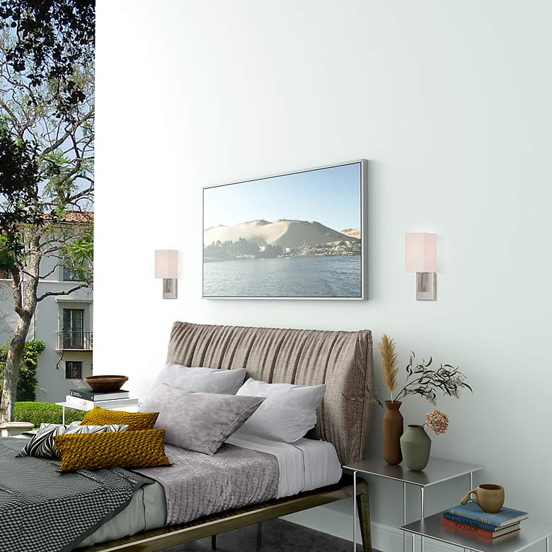 Image 6 1 Light Brushed Nickel ADA Wall Sconce more views