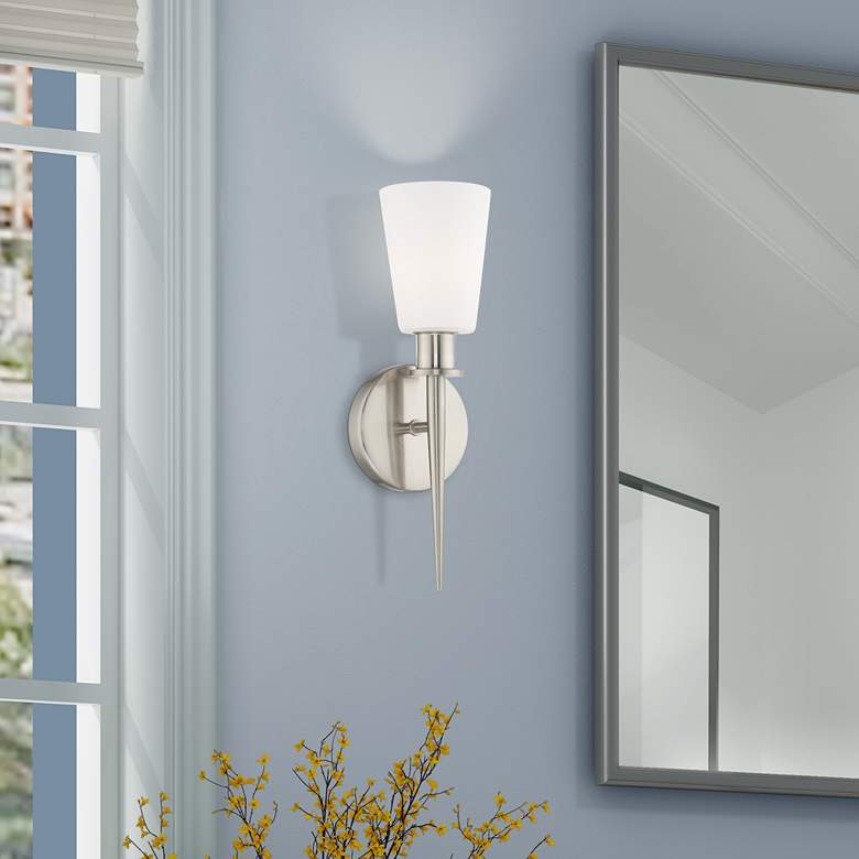 Image 1 1 Light Brushed Nickel ADA Wall Sconce