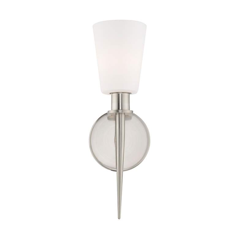 Image 4 1 Light Brushed Nickel ADA Wall Sconce more views