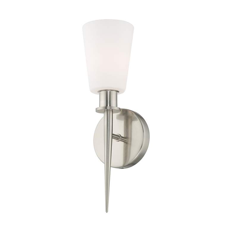Image 5 1 Light Brushed Nickel ADA Wall Sconce more views