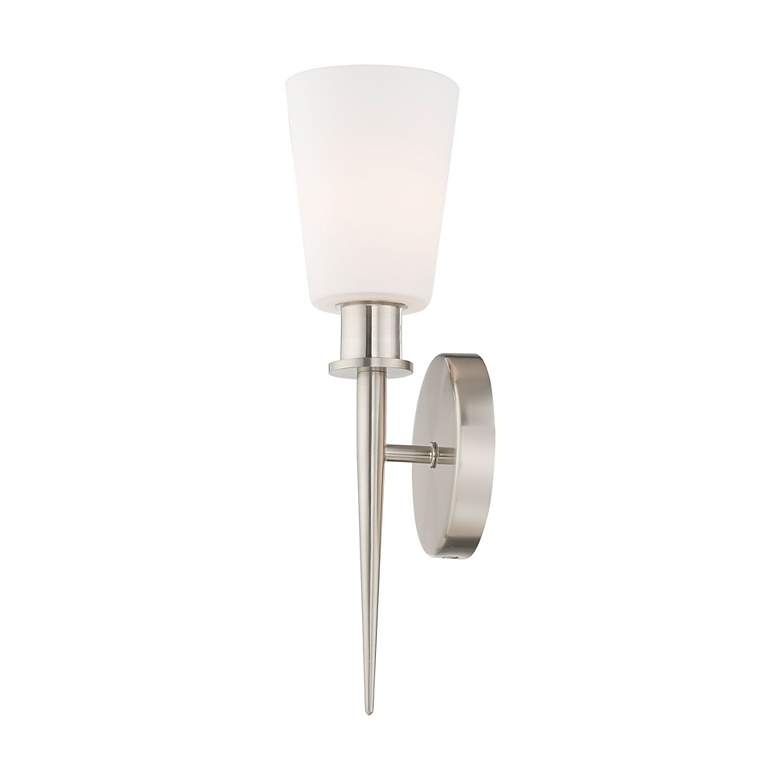 Image 6 1 Light Brushed Nickel ADA Wall Sconce more views