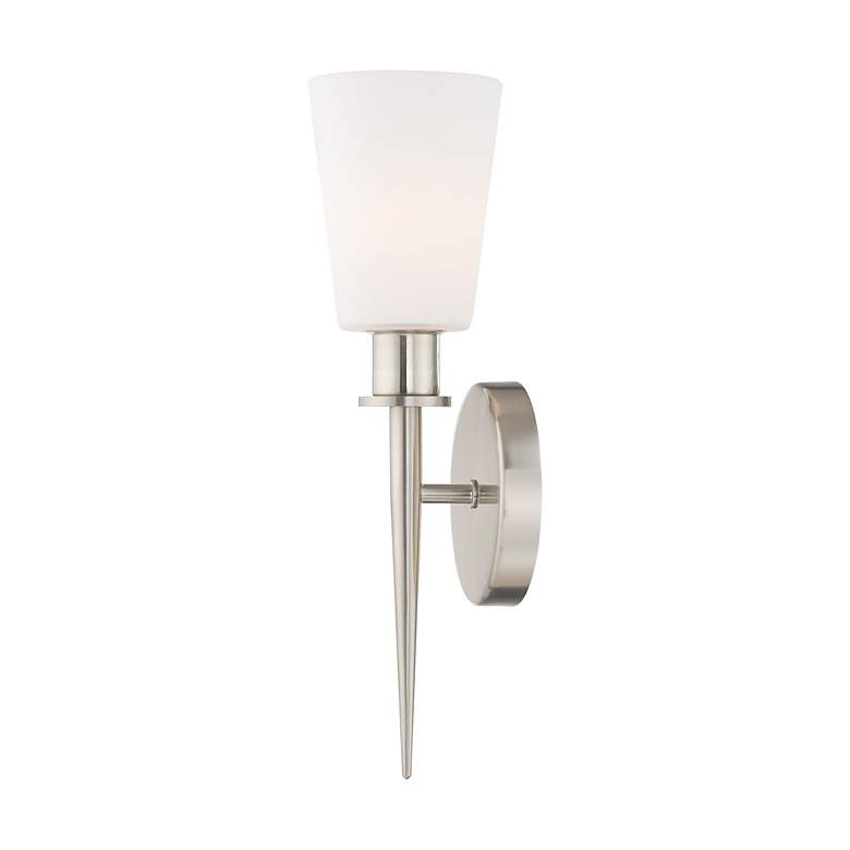 Image 7 1 Light Brushed Nickel ADA Wall Sconce more views