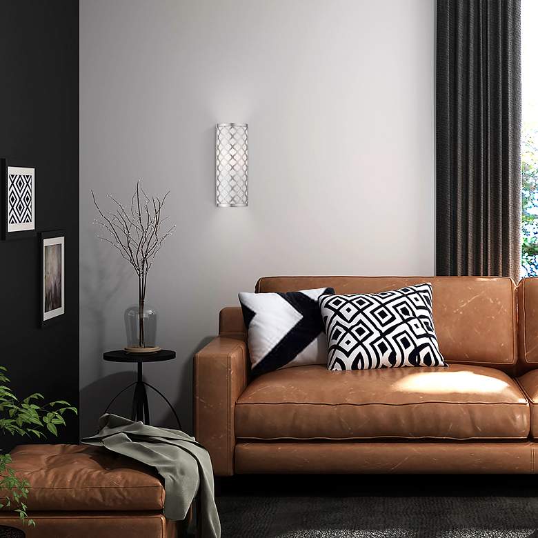 Image 7 1 Light Brushed Nickel ADA Wall Sconce more views