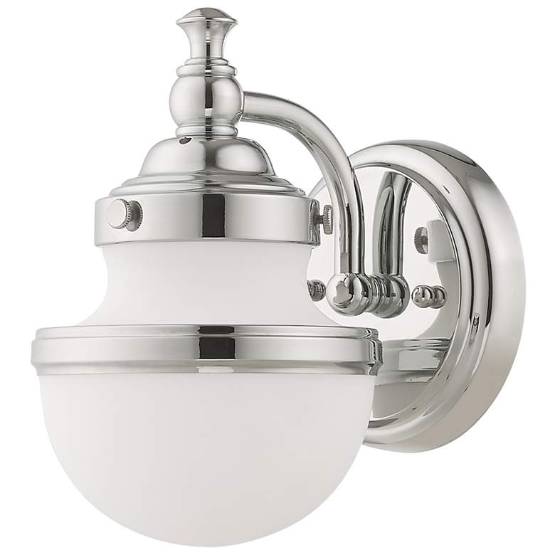 Image 3 1 Light Brushed Nickel Bath Light more views