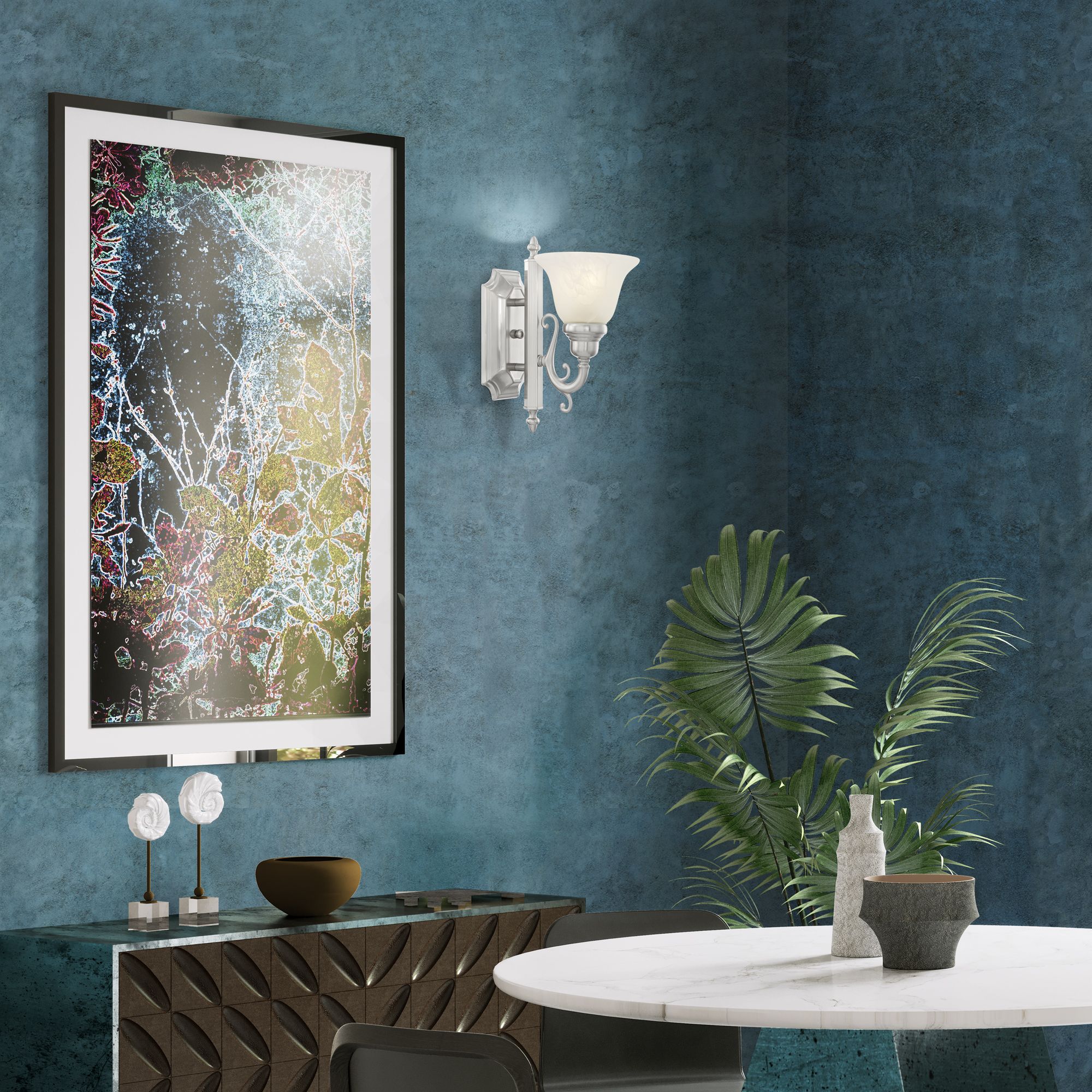 1 Light Brushed Nickel Bath Vanity