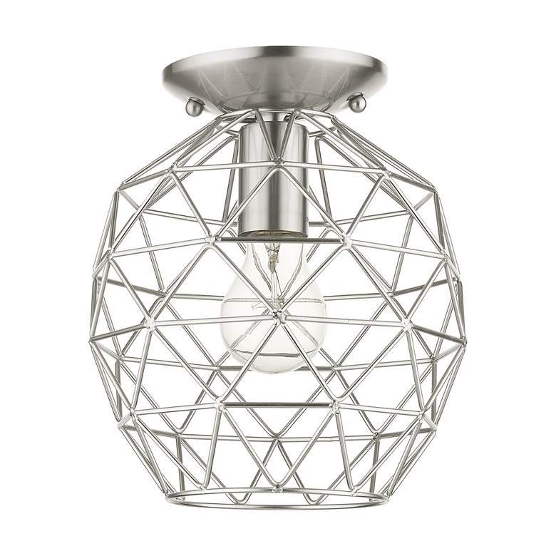 Image 7 1 Light Brushed Nickel Flush Mount more views