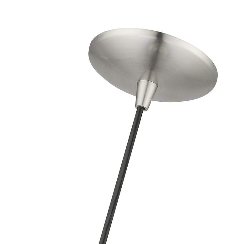 Image 4 1 Light Brushed Nickel Mini Bell Pendant with Gold Finish Inside more views