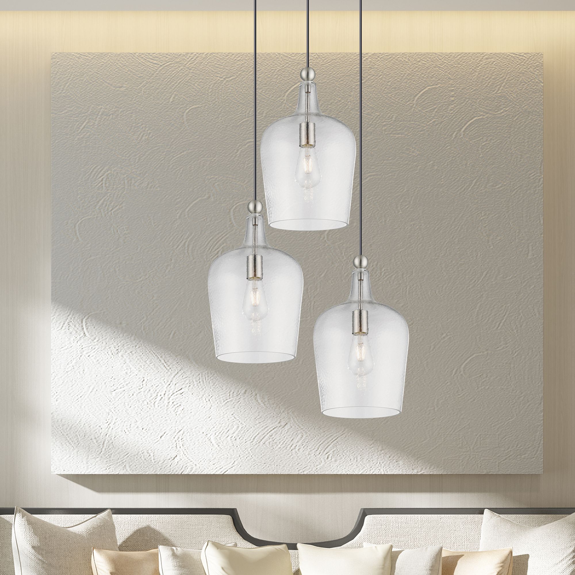 1 Light Brushed Nickel Mini Pendant