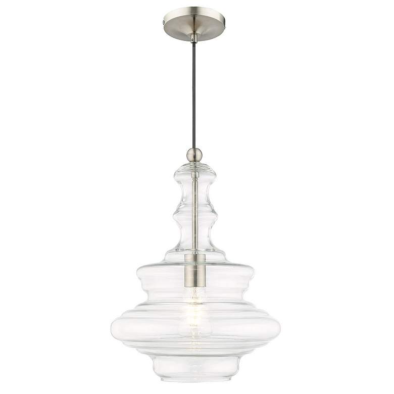 Image 1 1 Light Brushed Nickel Mini Pendant