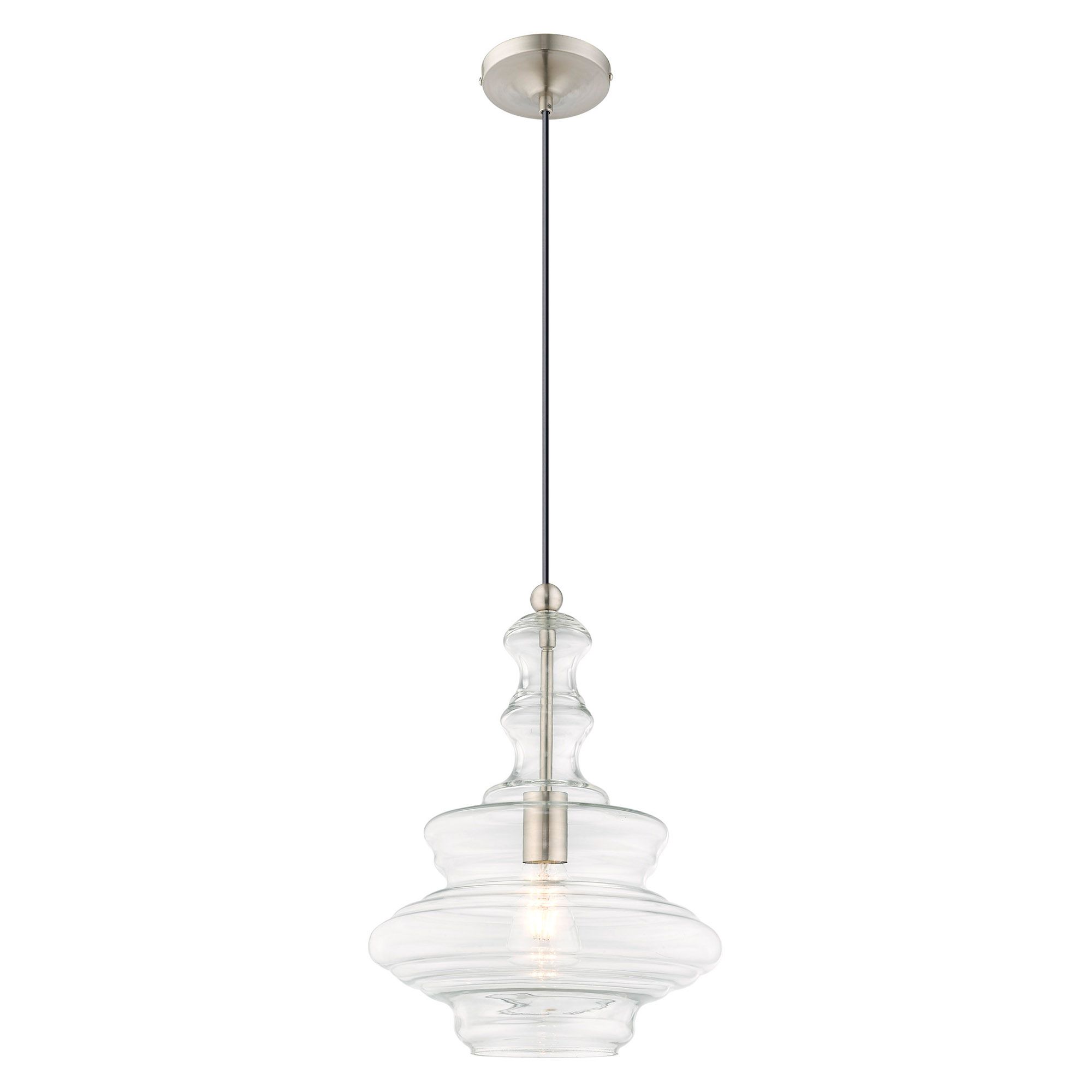 Image 4 1 Light Brushed Nickel Mini Pendant more views