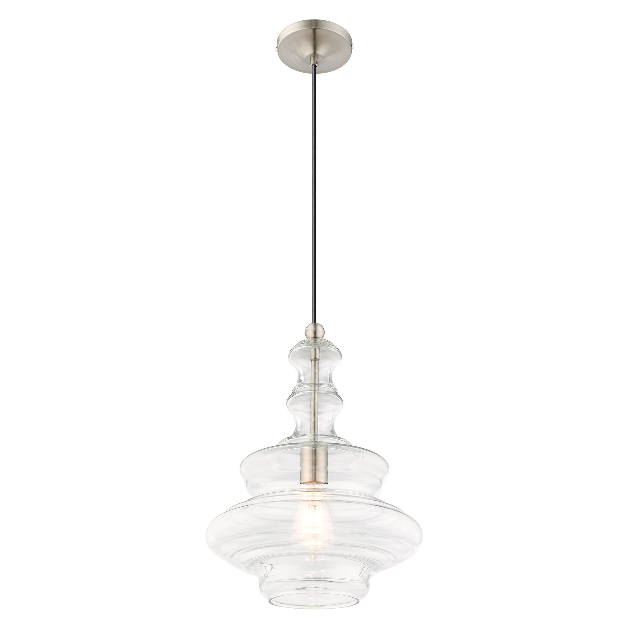 Image 5 1 Light Brushed Nickel Mini Pendant more views