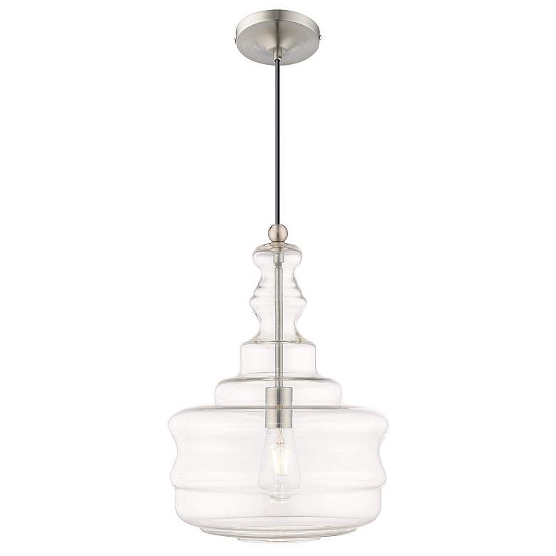 Image 2 1 Light Brushed Nickel Mini Pendant