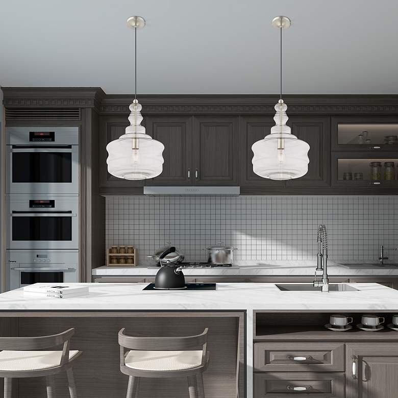 Image 7 1 Light Brushed Nickel Mini Pendant more views