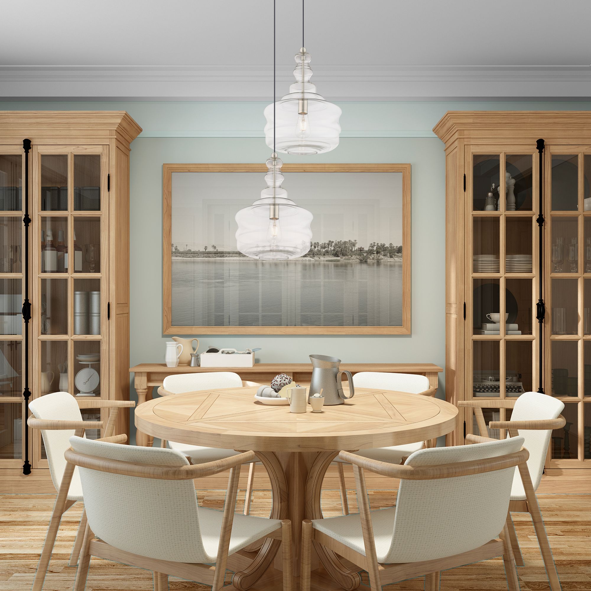 1 Light Brushed Nickel Mini Pendant