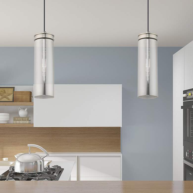 Image 7 1 Light Brushed Nickel Mini Pendant more views