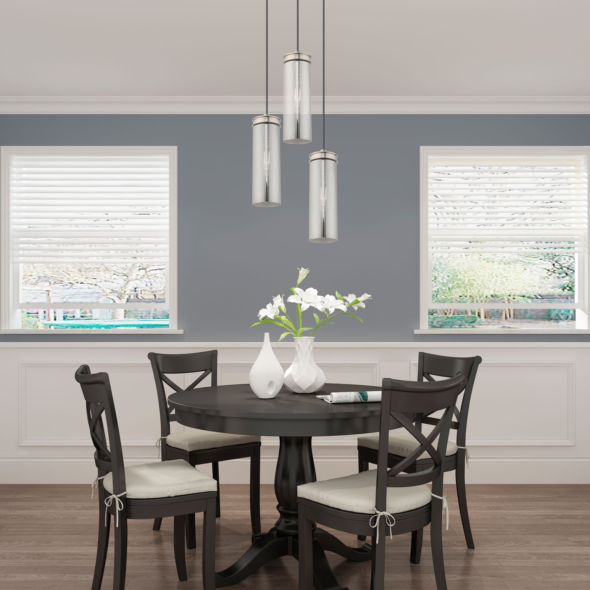 1 Light Brushed Nickel Mini Pendant