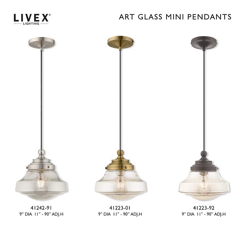 Image 2 1 Light Brushed Nickel Mini Pendant more views