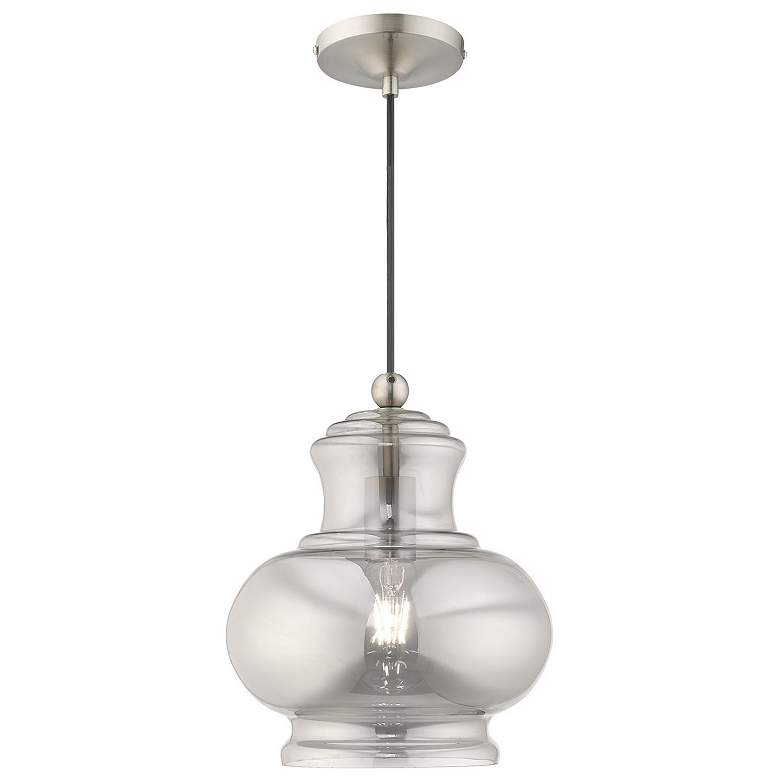 Image 1 1 Light Brushed Nickel Mini Pendant