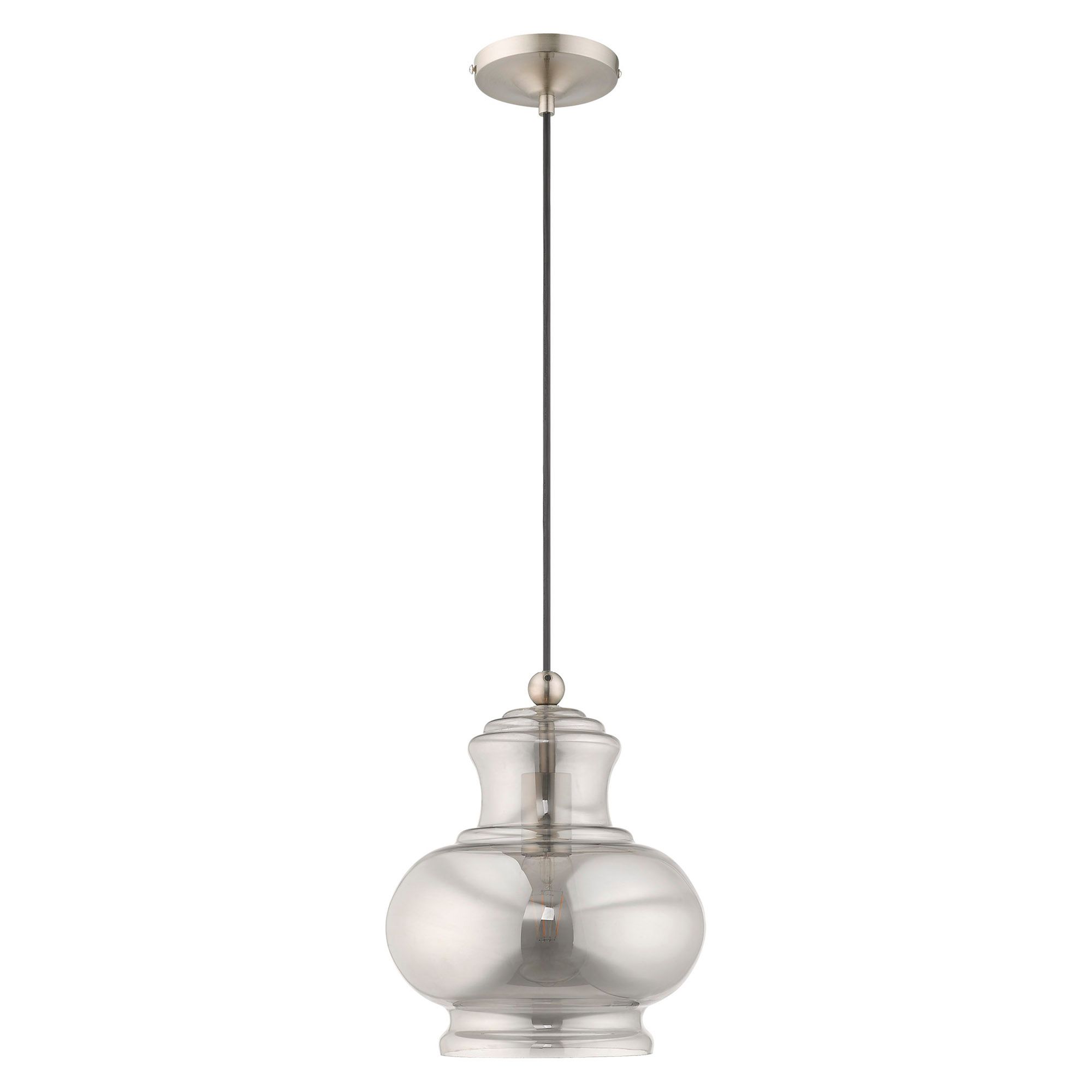 Image 2 1 Light Brushed Nickel Mini Pendant more views