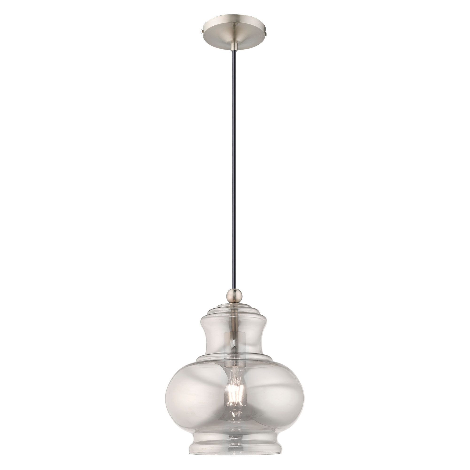 Image 3 1 Light Brushed Nickel Mini Pendant more views