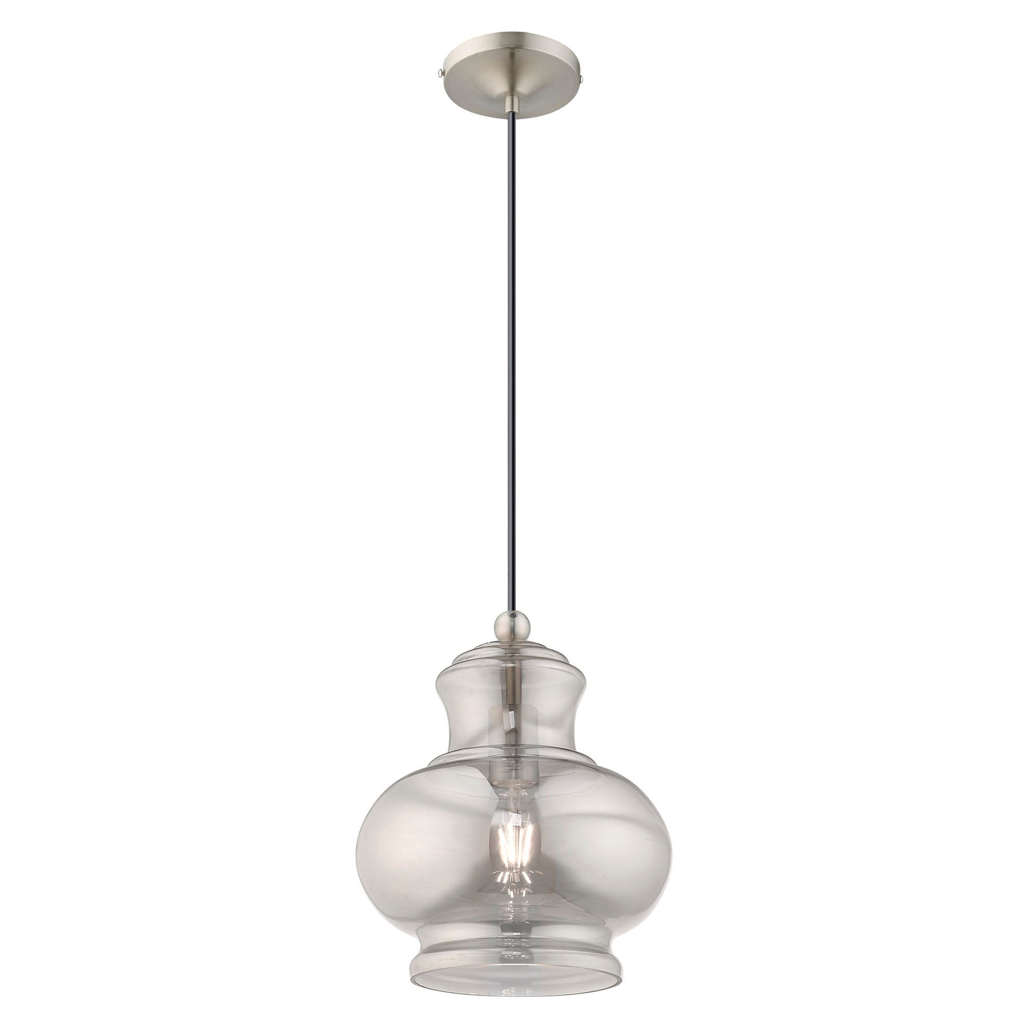 Image 4 1 Light Brushed Nickel Mini Pendant more views