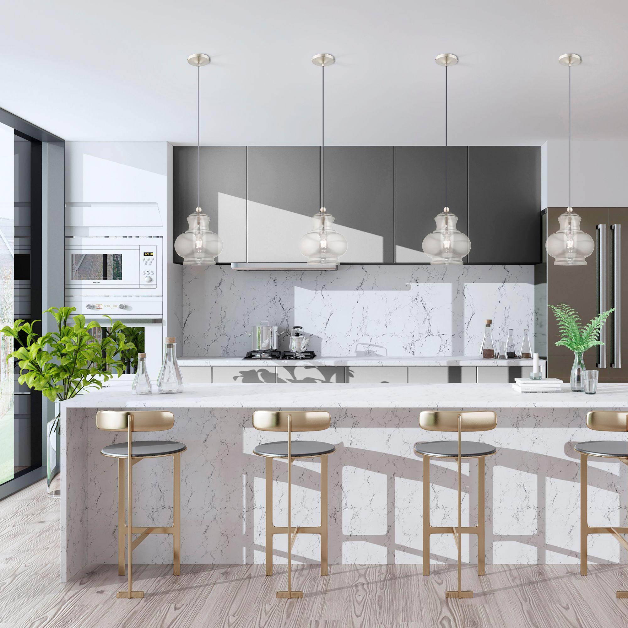 Image 5 1 Light Brushed Nickel Mini Pendant more views